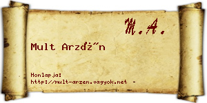 Mult Arzén névjegykártya